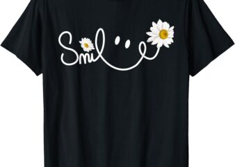 Floral Daisy Smile Face Daisy Flower Smile Daisy Women’s Tee T-Shirt