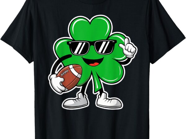 Football st patricks day boys st patricks day shamrock kids t-shirt