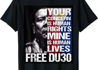 Free Duterte Supporter President Rodrigo Digong Philipines T-Shirt