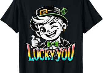 Fun Lucky You St. Patrick’s Day Winking Irish Leprechaun T-Shirt