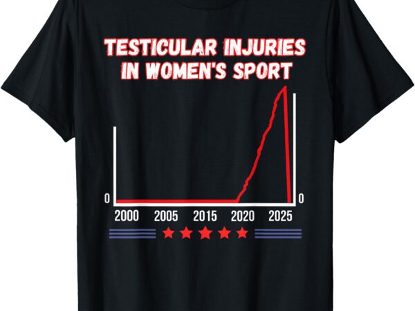 Funny graph testicular injuries in women’s sport t-shirt