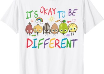 Funny It’s Ok to Be Different Apple Teacher Autism Awareness T-Shirt