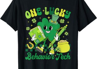 Funny One Lucky Behavior Tech St Patricks Day ABA RBT T-Shirt