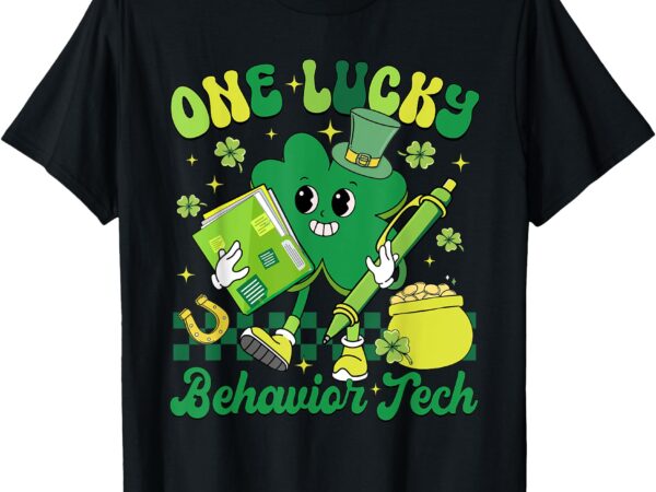 Funny one lucky behavior tech st patricks day aba rbt t-shirt