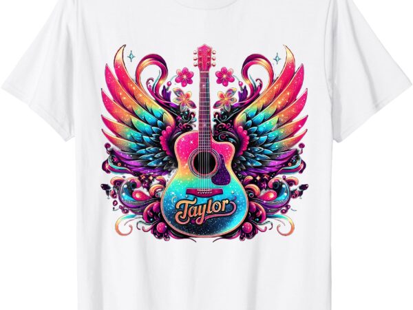 Girl retro taylor first name personalized groovy 80’s t-shirt