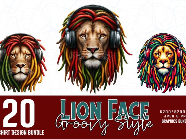 Vintage punk lion lover t-shirt design bundle of 20 designs – download instantly