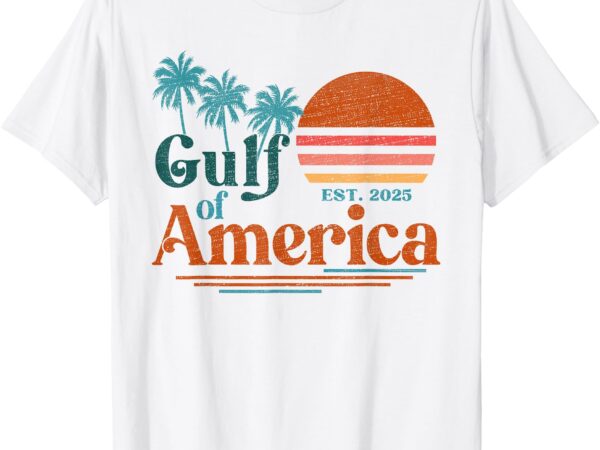Gulf of us america 2025 american flag mexico retro vintage t-shirt