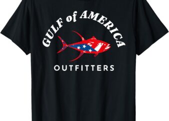 Gulf Of US America Outfitters Fish 2025 Retro Vintage Trump T-Shirt