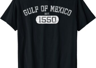 Gulf of Mexico Est 1550 Retro Vintage Gulf for Men Women T-Shirt