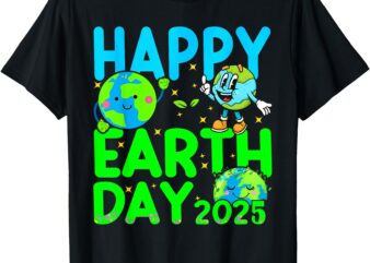 Happy Earth Day Shirt Cute Earth Day 2025 Men Women Kids T-Shirt