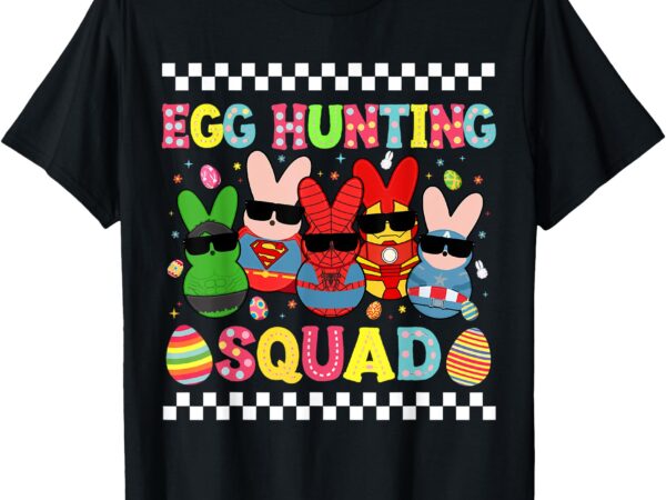 Happy easter bunny egg hunting squad crew family boy girl t-shirt