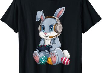 Happy Easter Day Bunny Egg Funny Boys Girls Kids Gamer T-Shirt