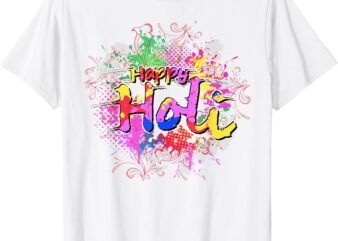 Happy Holi Spring Festival Colors India Hindu Men Women Kids T-Shirt