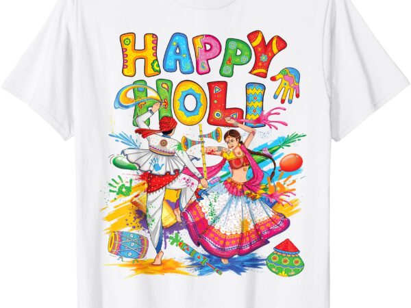 Happy holi t shirt festival colors kids women india hindu t-shirt