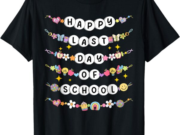 Happy last day of school friendship bracelets teacher kids t-shirt