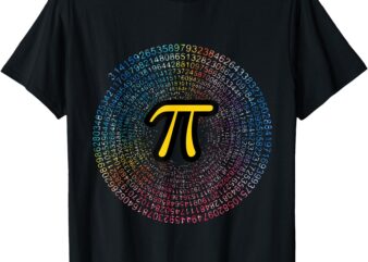 Happy Pi Day 3,14 Pi Spiral Symbol Math Science Lover Nerdy T-Shirt