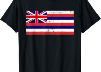 Hawaii Islands Distressed Flag Aloha State Honolulu T-Shirt