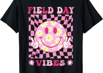 Hippie Field Day Vibes Flower For Teacher Kids Field Day T-Shirt