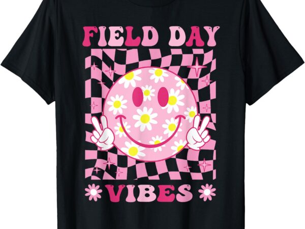 Hippie field day vibes flower for teacher kids field day t-shirt