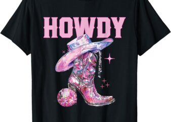 Howdy Southern Western Girl Country Rodeo Pink Cowgirl T-Shirt