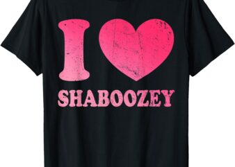 I Love Shaboozey, I Heart Shaboozey Personalized Name Retro T-Shirt