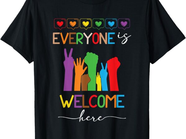 Idaho teacher everyone is welcome here men women t-shirt