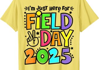 I’m Just Here For Field Day 2025 For Kids Field Day Yellow T-Shirt