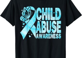 In April We Wear Blue Cool Child Abuse Prevention Awareness T-Shirt