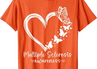 In March We Wear Orange Ribbon MS Warrior Multiple Sclerosis T-Shirt