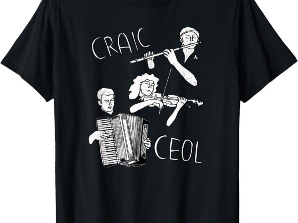 Ireland musical instruments, traditional irish folk music t-shirt