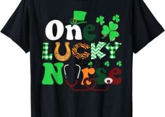 Irish Lucky Nurse Shamrock Stethoscope St Patricks Day T-Shirt