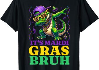 It’s Mardi Gras Bruh Boys Dabbing Alligator Costume Parade T-Shirt