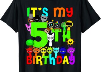 It’s My 5th Birthday Sprunky Family Boys & Girl 5 year old T-Shirt