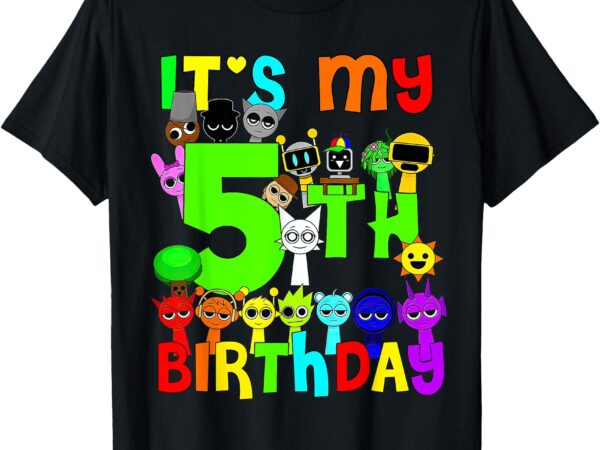 It’s my 5th birthday sprunky family boys & girl 5 year old t-shirt