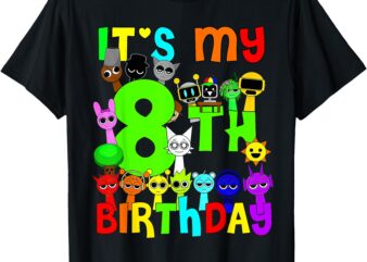 It’s My 8th Birthday Sprunky Family Boys & Girl 8 year old T-Shirt