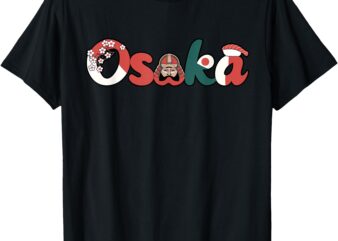 Japan Osaka Sushi Travel Cherry Blossom Japanese Samurai T-Shirt