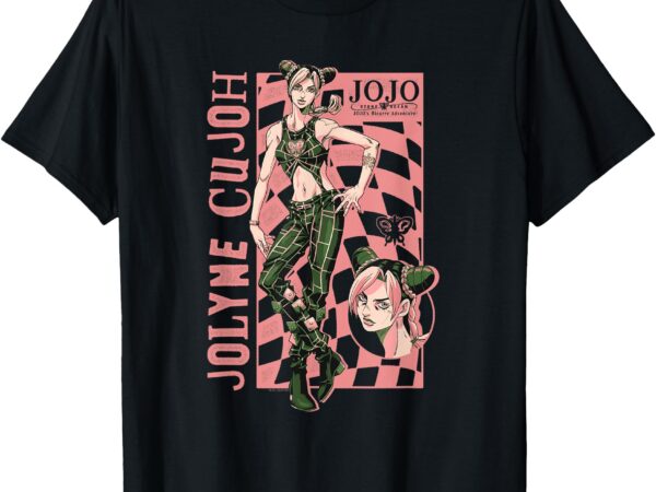 Jojo’s bizarre adventure jolyne cujoh checkerboard anime t-shirt