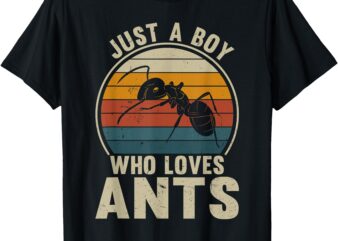 Just A Boy Who Loves Ants Recto Men Kids Ant Lovers T-Shirt