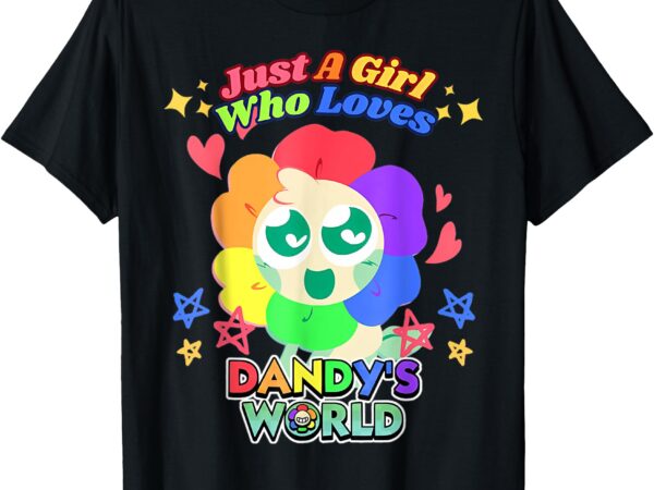 Just a girl who love dandy’s world costume for girl kids t-shirt