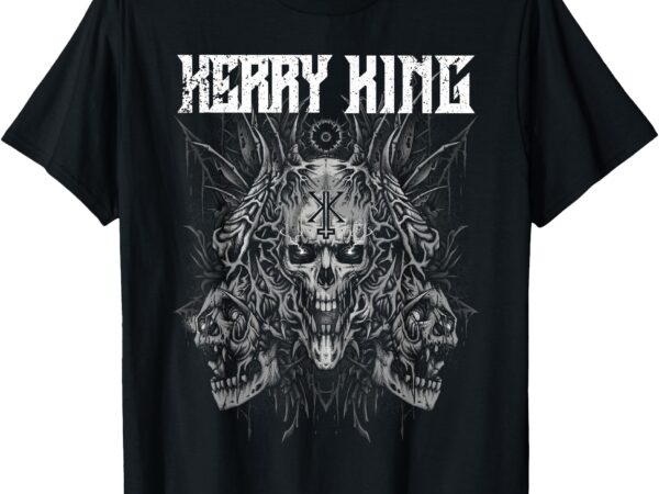 Kerry king – multi skull grey t-shirt