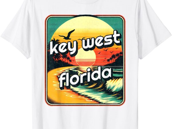 Key west beach florida surfing surf ocean vintage key west t-shirt