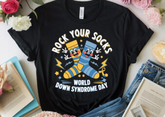 Kids Rock Your Socks World Down Syndrome Day Groovy T-Shirt pa126