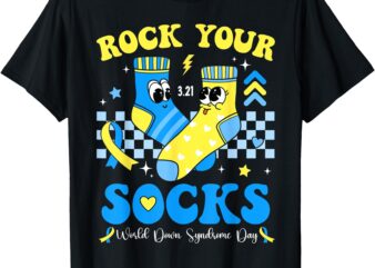 Kids Rock Your Socks World Down Syndrome Day Groovy T-Shirt