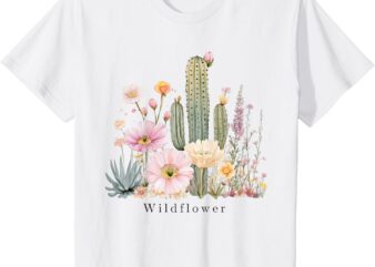 Kids _Wildflower_ Boho Desert Flowers T-Shirt