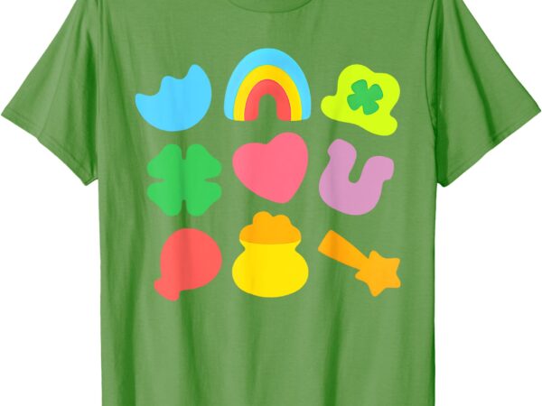 Lucky charm patricks day pot of gold irish shamrock rainbow t-shirt