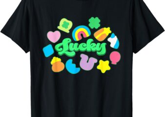 Lucky Charm Shapes Marshmallows Happy St Patricks Day T-Shirt