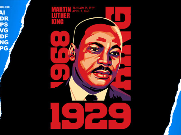 Mlk 1929-1968 t shirt designs for sale