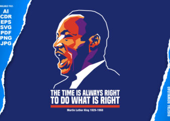 MLK time is always right t shirt designs for sale