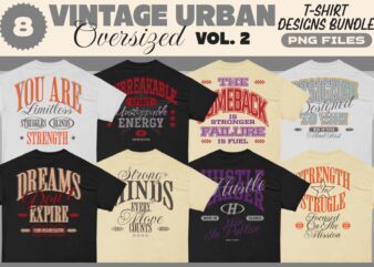 Vintage Urban Oversize T-shirt Designs Bundle Vol. 2