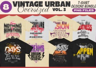 Vintage Urban Oversize T-shirt Designs Bundle Vol. 3